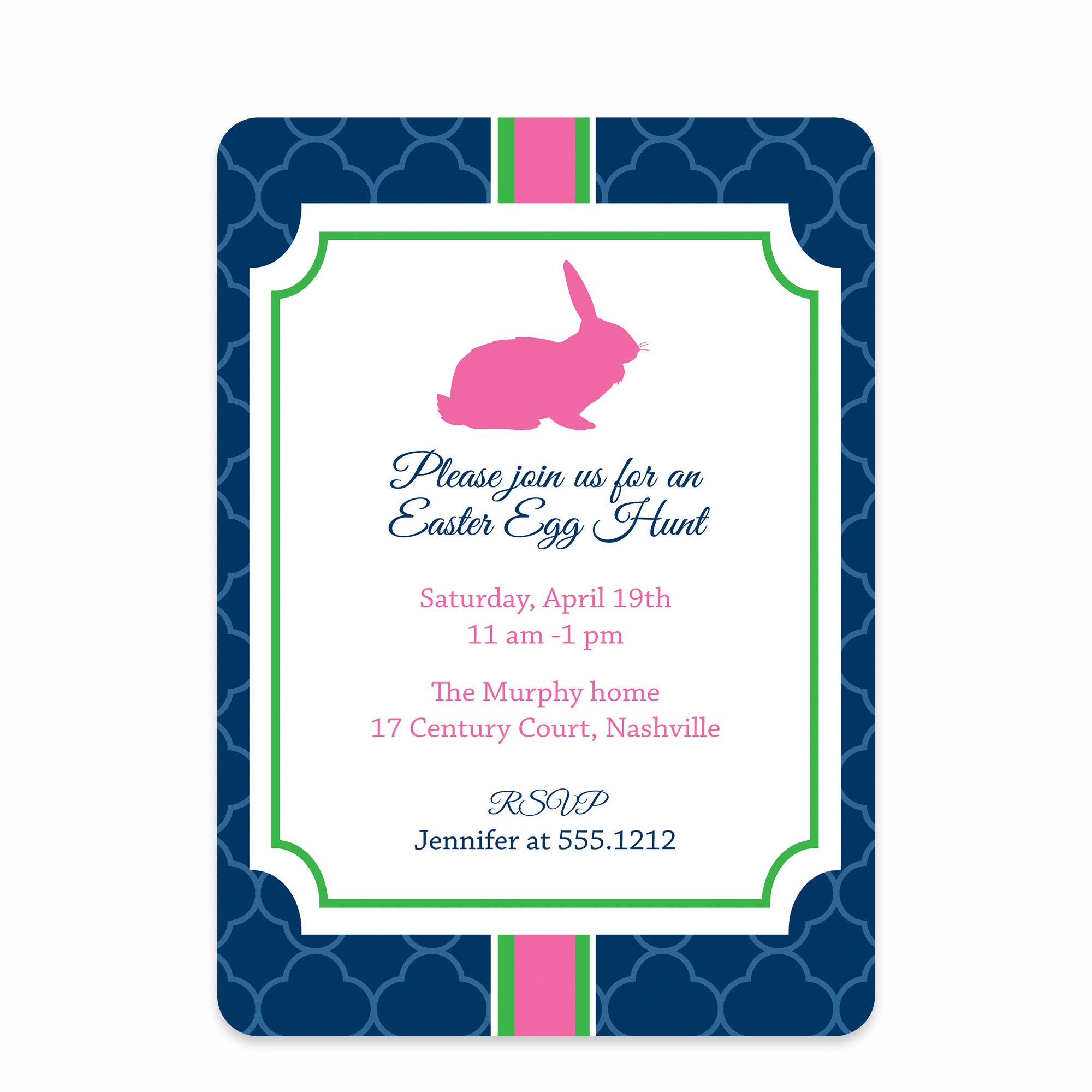 Easter Party Brunch Invitation, Elegant Design printed on heavyweight cardstock, from Pipsy.com, front