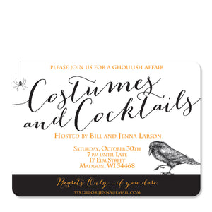 Costumes And Cocktails Halloween Invitation (Printed)