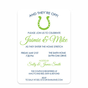 And They're Off Kentucky Derby Themed Wedding Couples Shower Invitation | Pipsy | Front