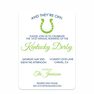 Horseshoe Kentucky Derby Invitations