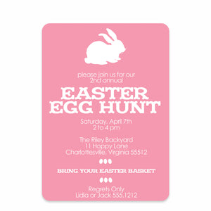 Easter Egg Hunt Invitation, Printed on premium cardstock from Pipsy.com, back