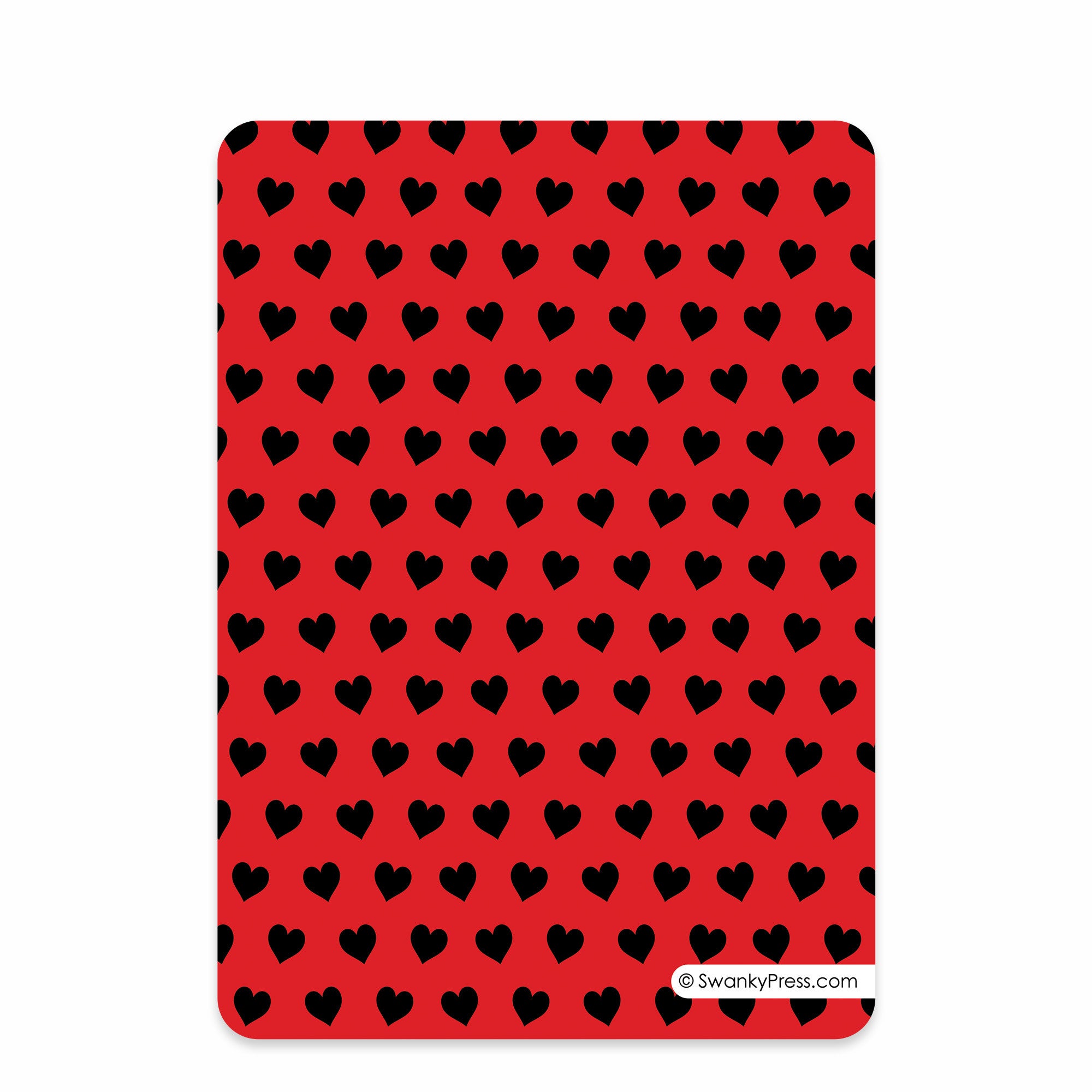 Valentine's Day Party Invitation, Love bug with ladybug and hearts. Printed on premium heavyweight cardstock, from Pipsy.com, back