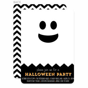 Modern ghost Halloween invitation | Pipsy.com