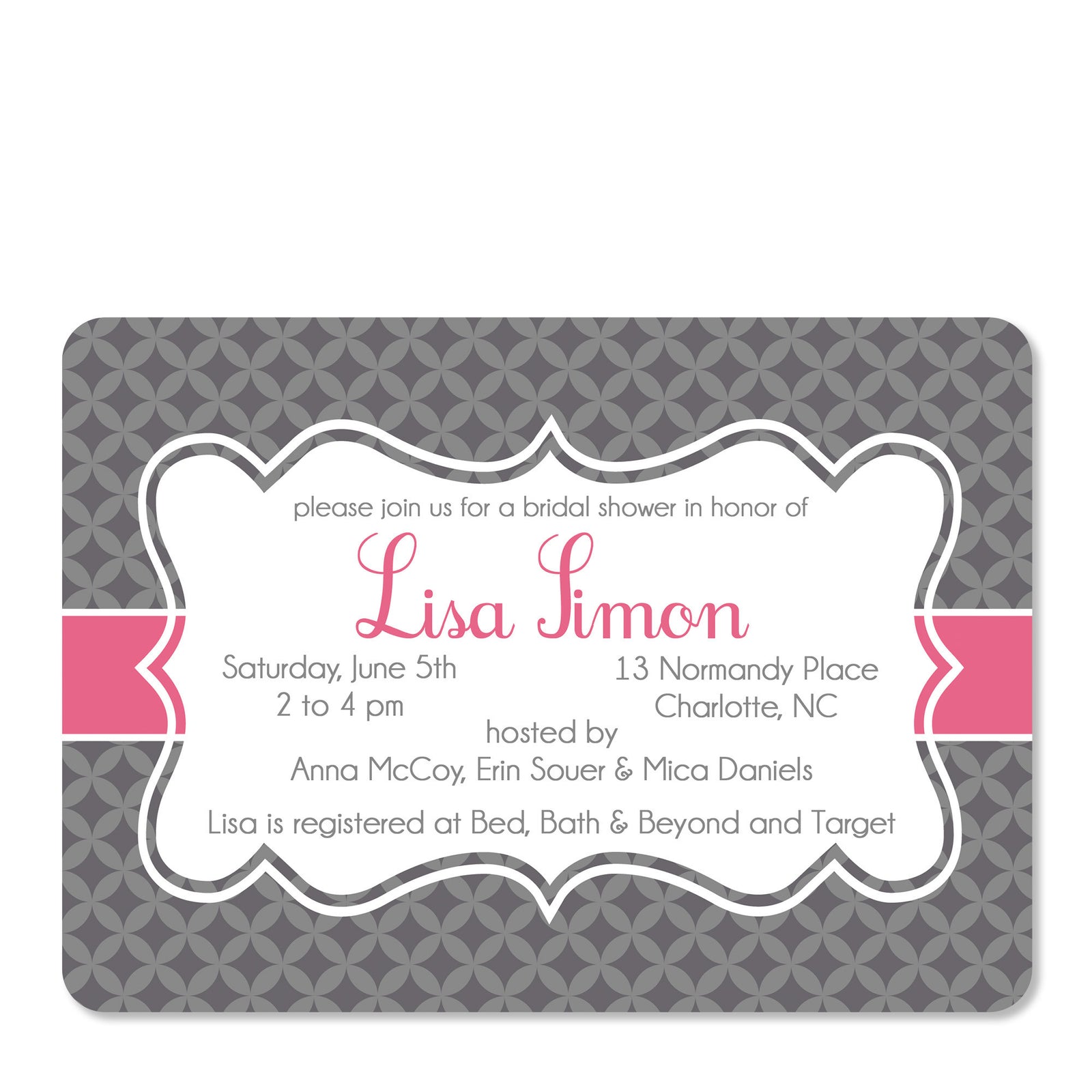 Modern Circles Shower Invitation