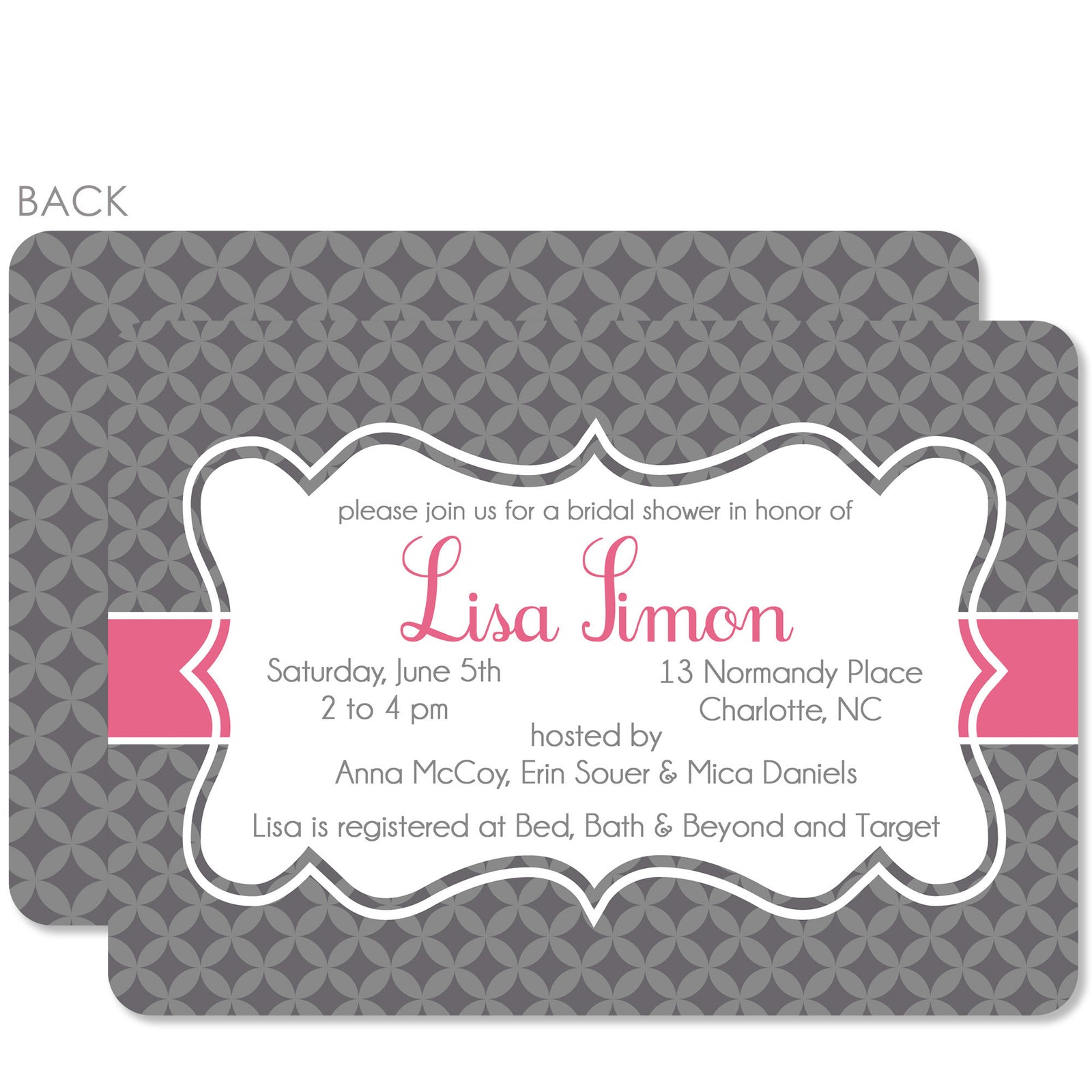 Modern Circles Shower Invitation