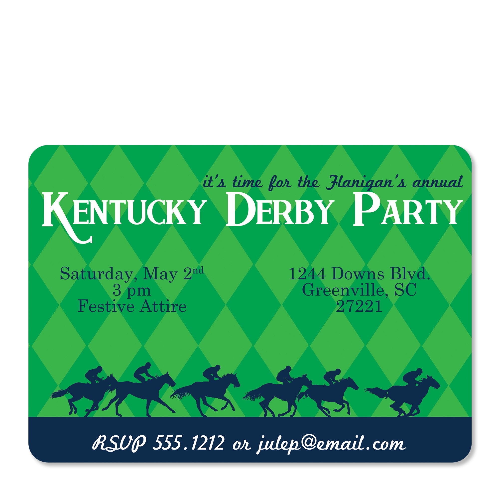 Diamond Kentucky Derby Invitations