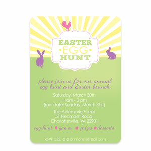 Retro Egg Hunt Invitation