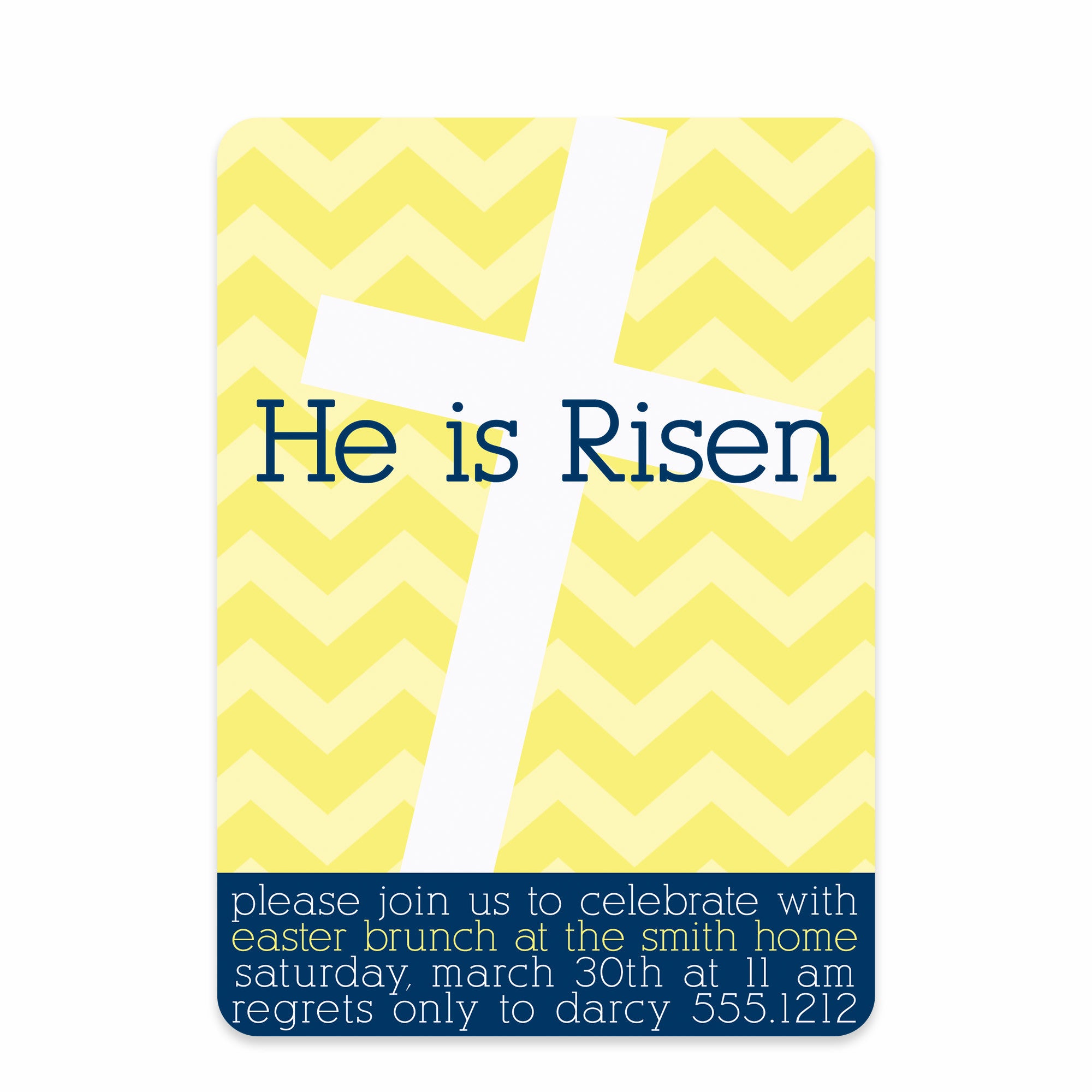 He Is Risen Easter Invitation