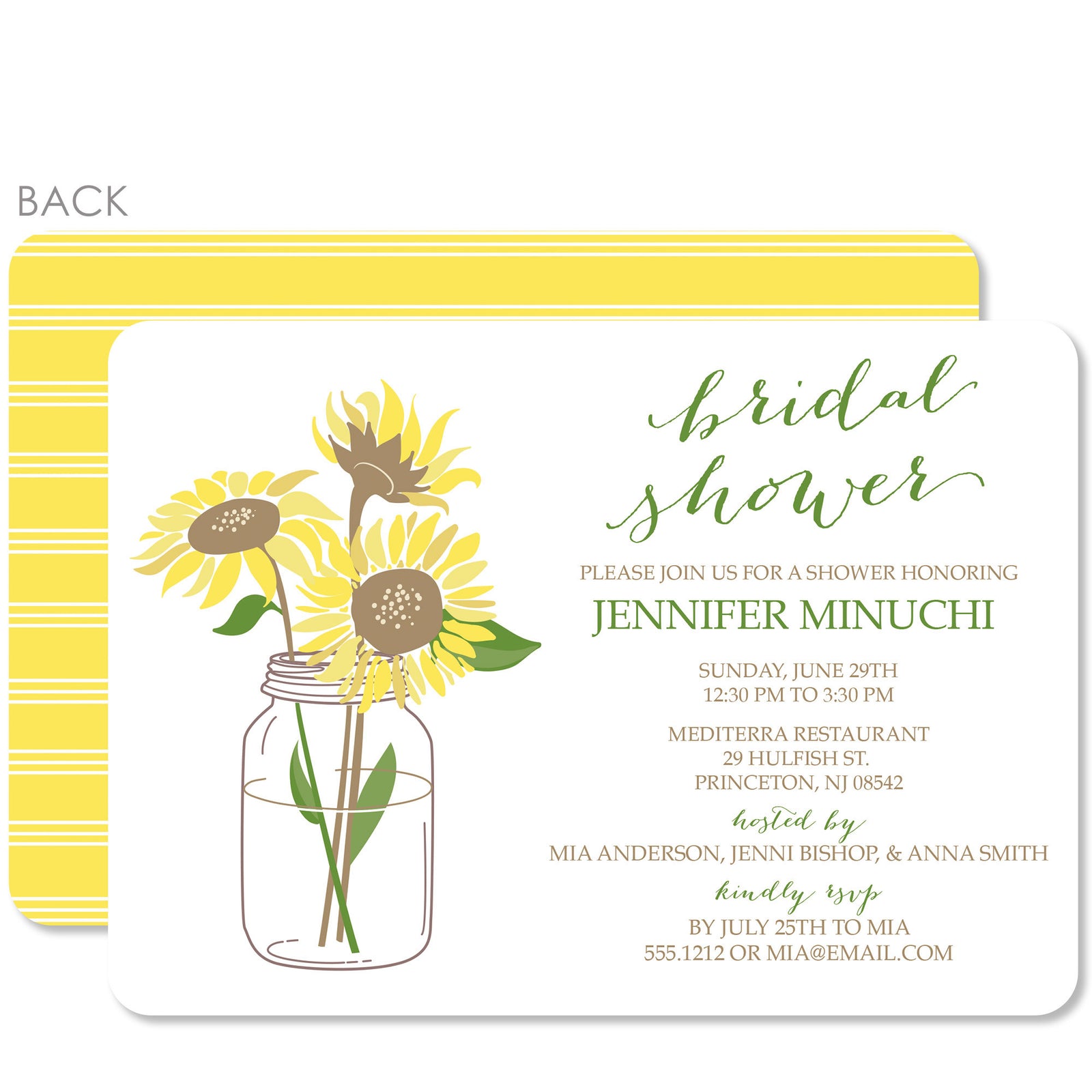 Sunflower Bridal Shower Invitation