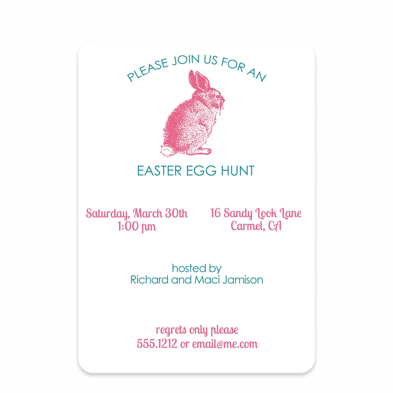 Vintage Bunny Invitation