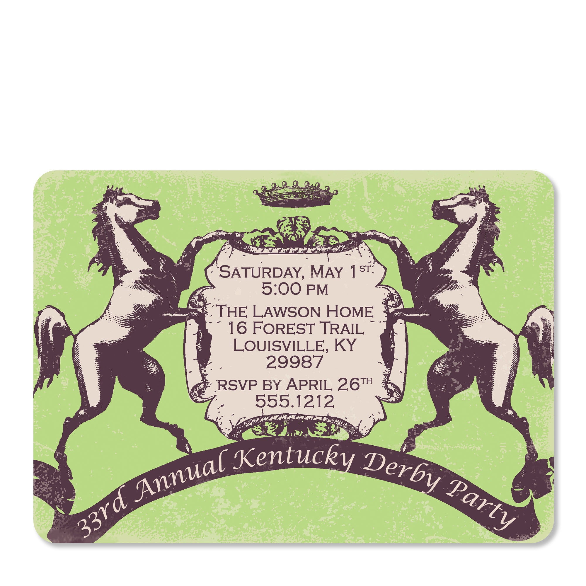 Vintage Kentucky Derby Invitations