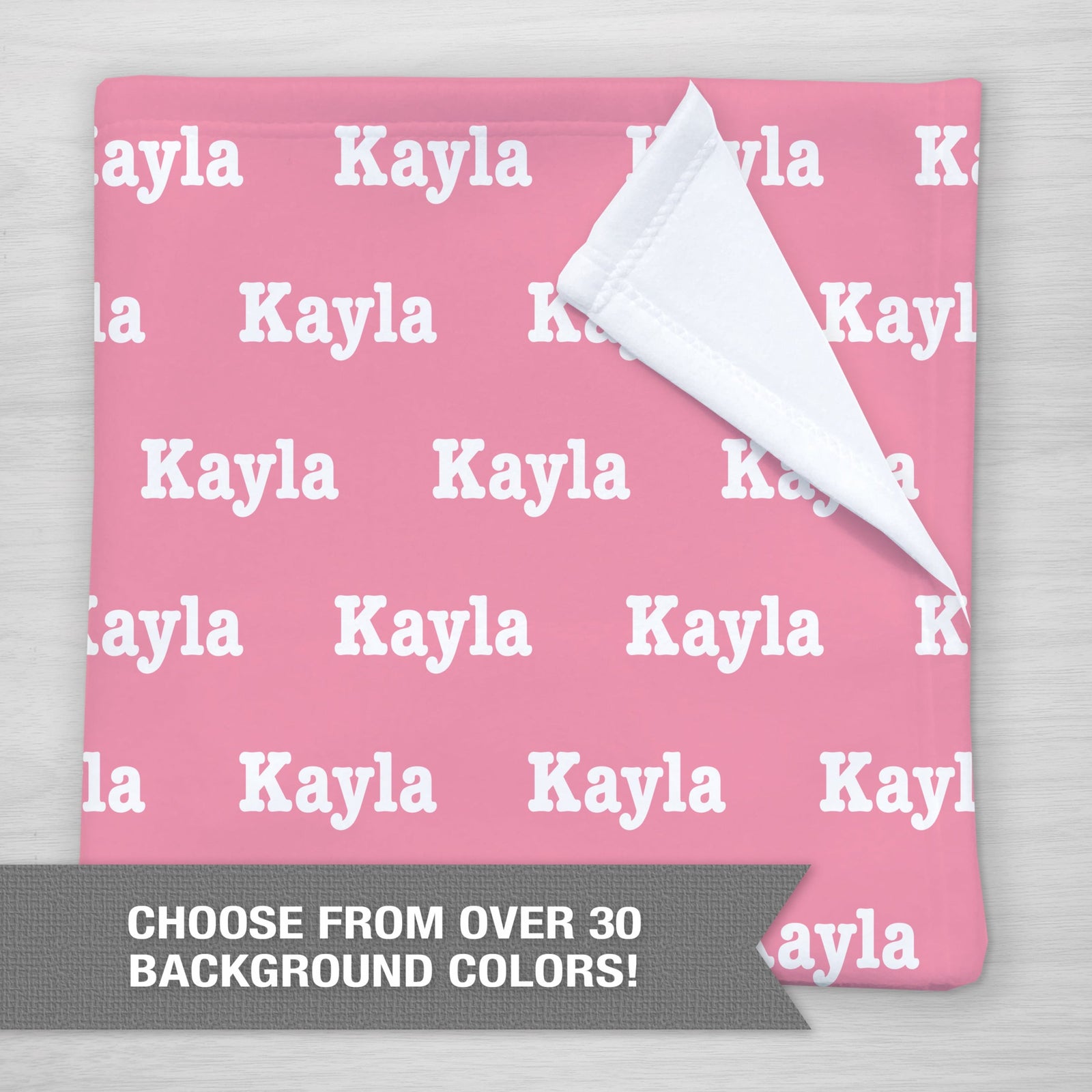 Personalized Name blanket in fleece, american typewriter font