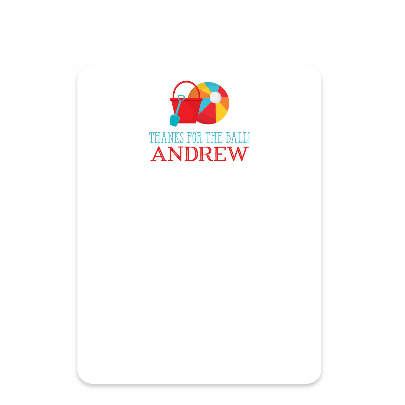 Beach Ball Flat Notecard | Swanky Press 