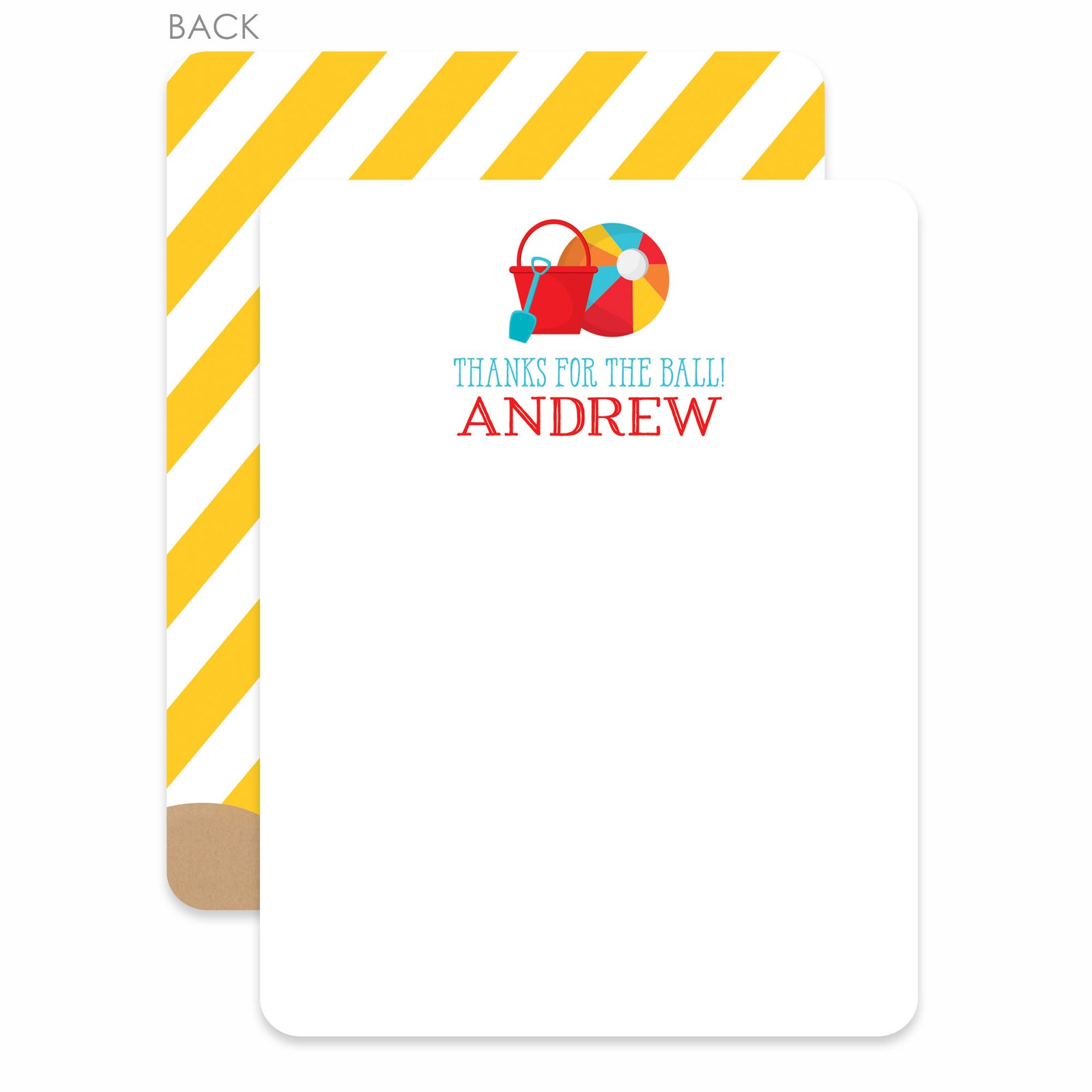 Beach Ball Flat Notecard | Swanky Press 