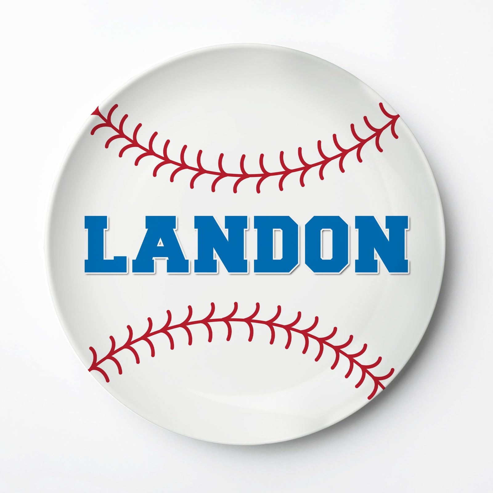 Personalized ThermoSāf® plate, choose team colors, Pipsy.com