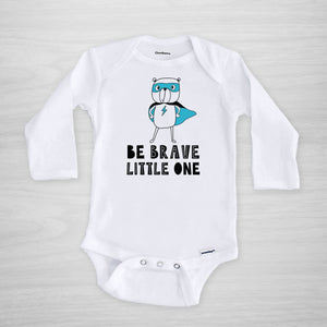 Be Brave Little One Onesie®, with a blue superhero bear, show how brave your little NICU warrior is during his hospital stay, long sleeved