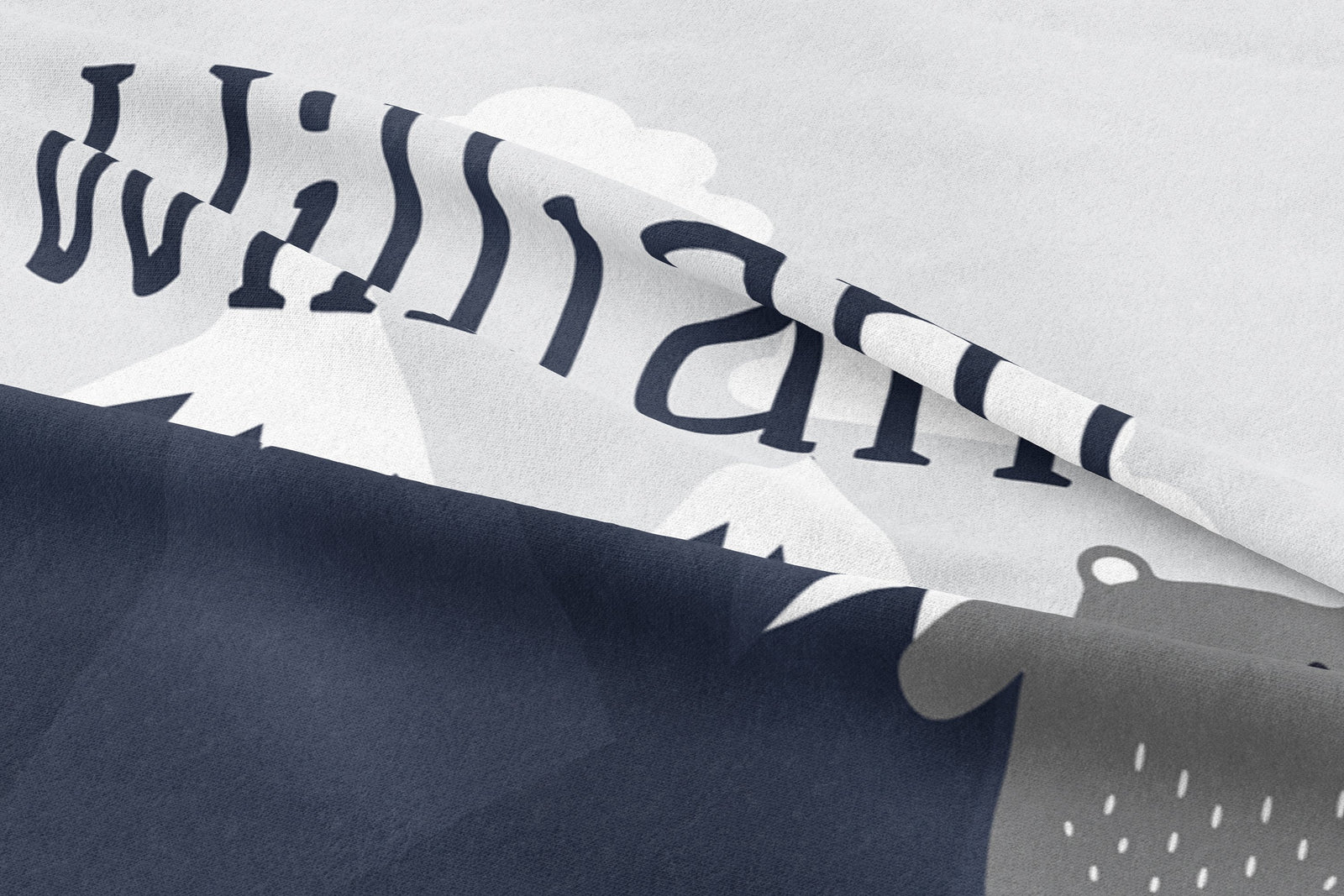 Mountain with Bear fitted crib sheet | Pipsy.com