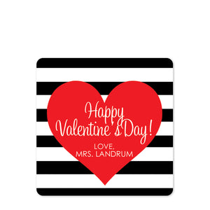 Bold Heart Valentine's Day Class Stickers
