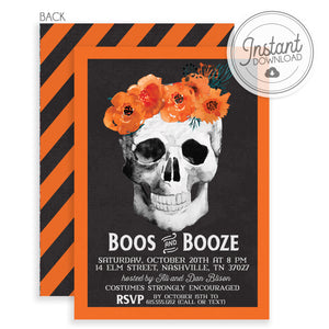 Boos and Booze Halloween Invitation | DIY Instant Download | PIPSY.COM