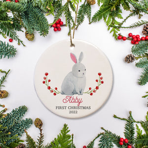 Personalized Kids Christmas ornament | Bunny Christmas Ornament | Pipsy.com