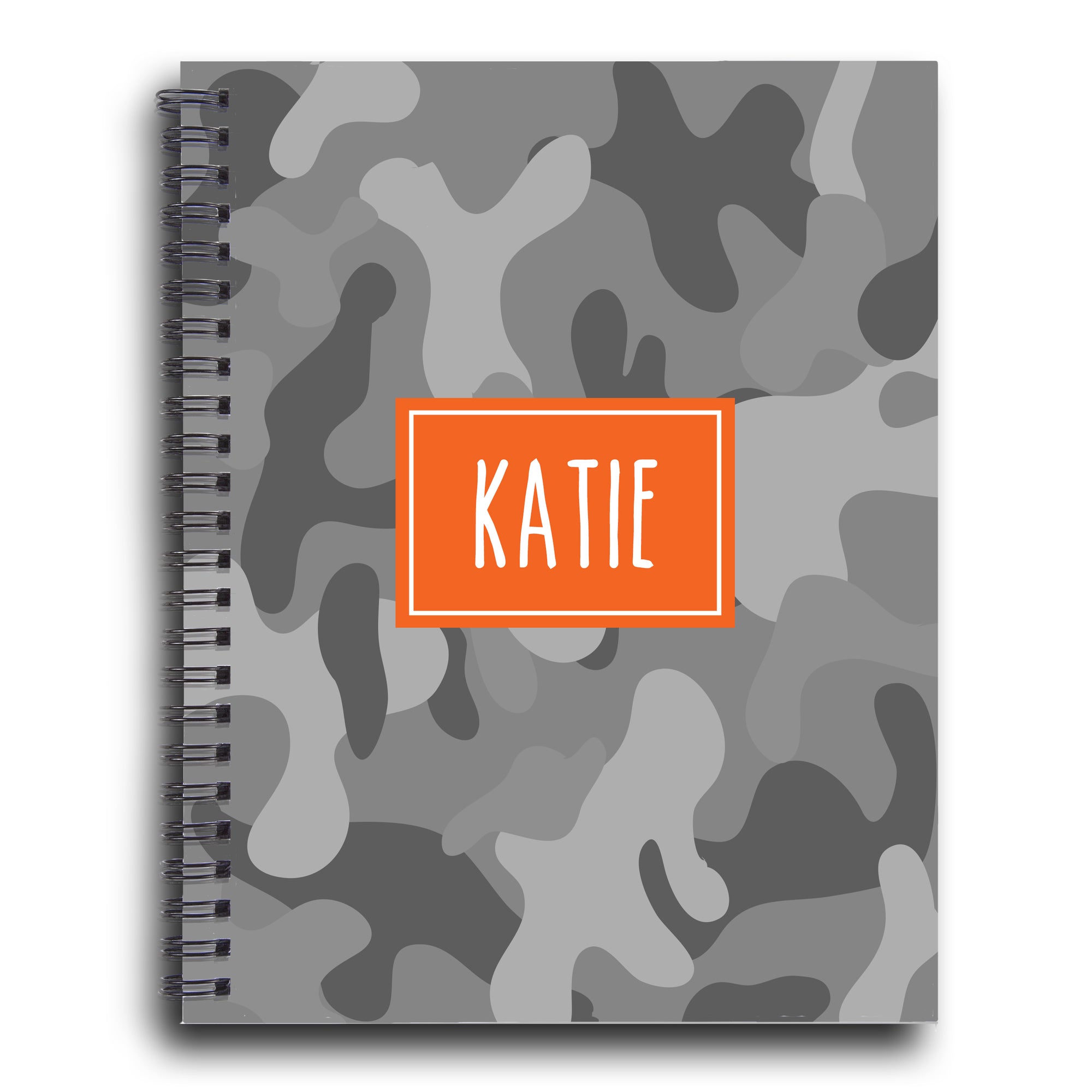 Camouflage Personalized Spiral Notebook, PIPSY.COM