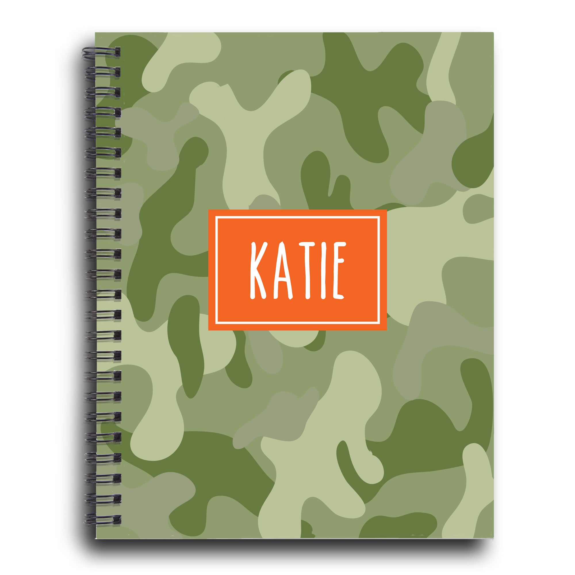 Green Camo Personalized Notebook, PIPSY.COM