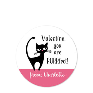 Black Cat | Purrfect kitty | Candy bag sticker | PIPSY.COM