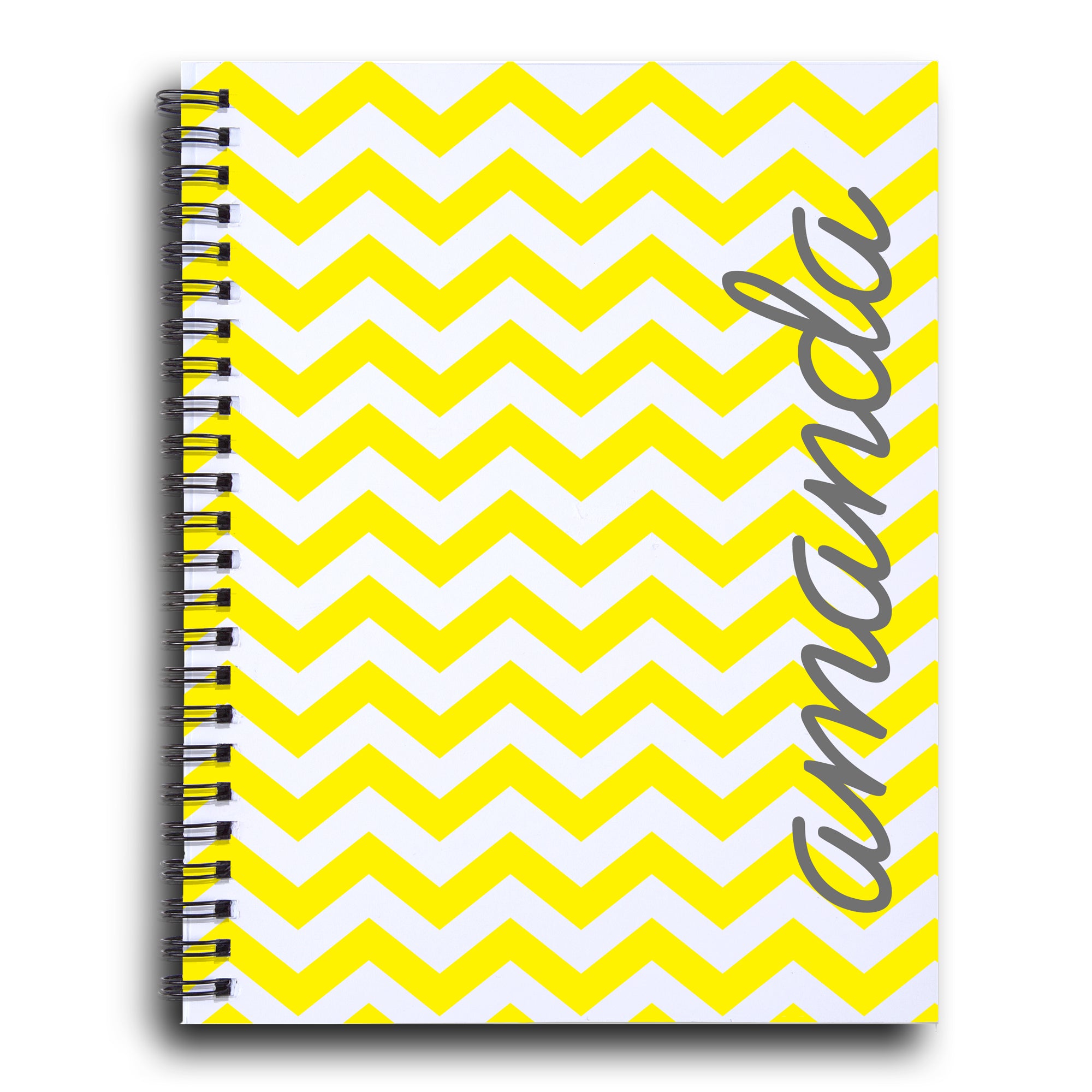 Personalized Chevron Notebook in sunshine | PIPSY.COM