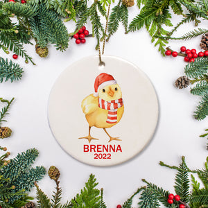 Christmas ornament | baby chick personalized ornament | Pipsy.com