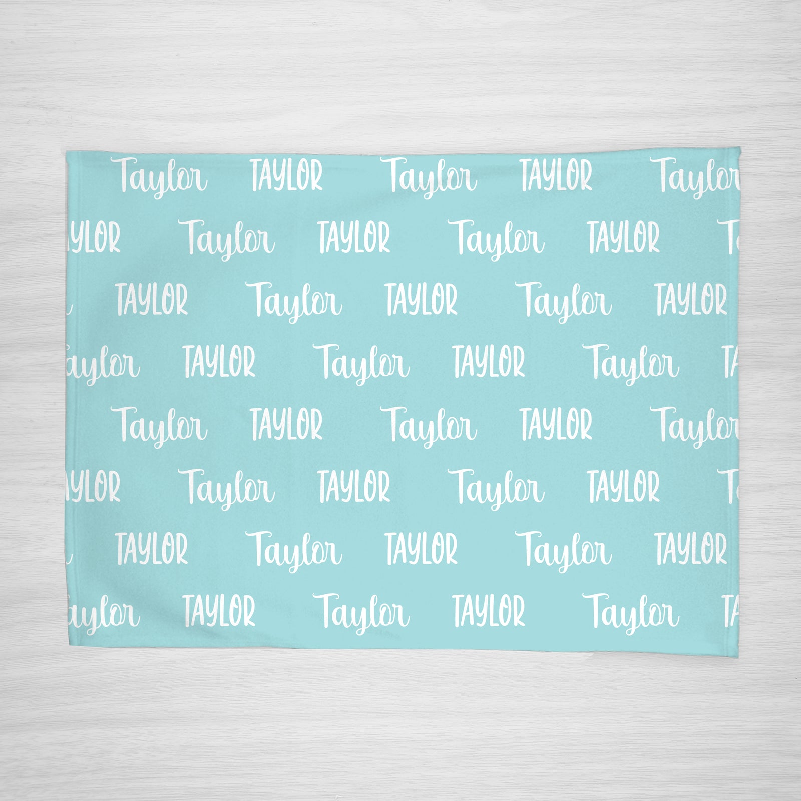 Classic Name Personalized Blanket, choose your favorite background color, Pipsy.com