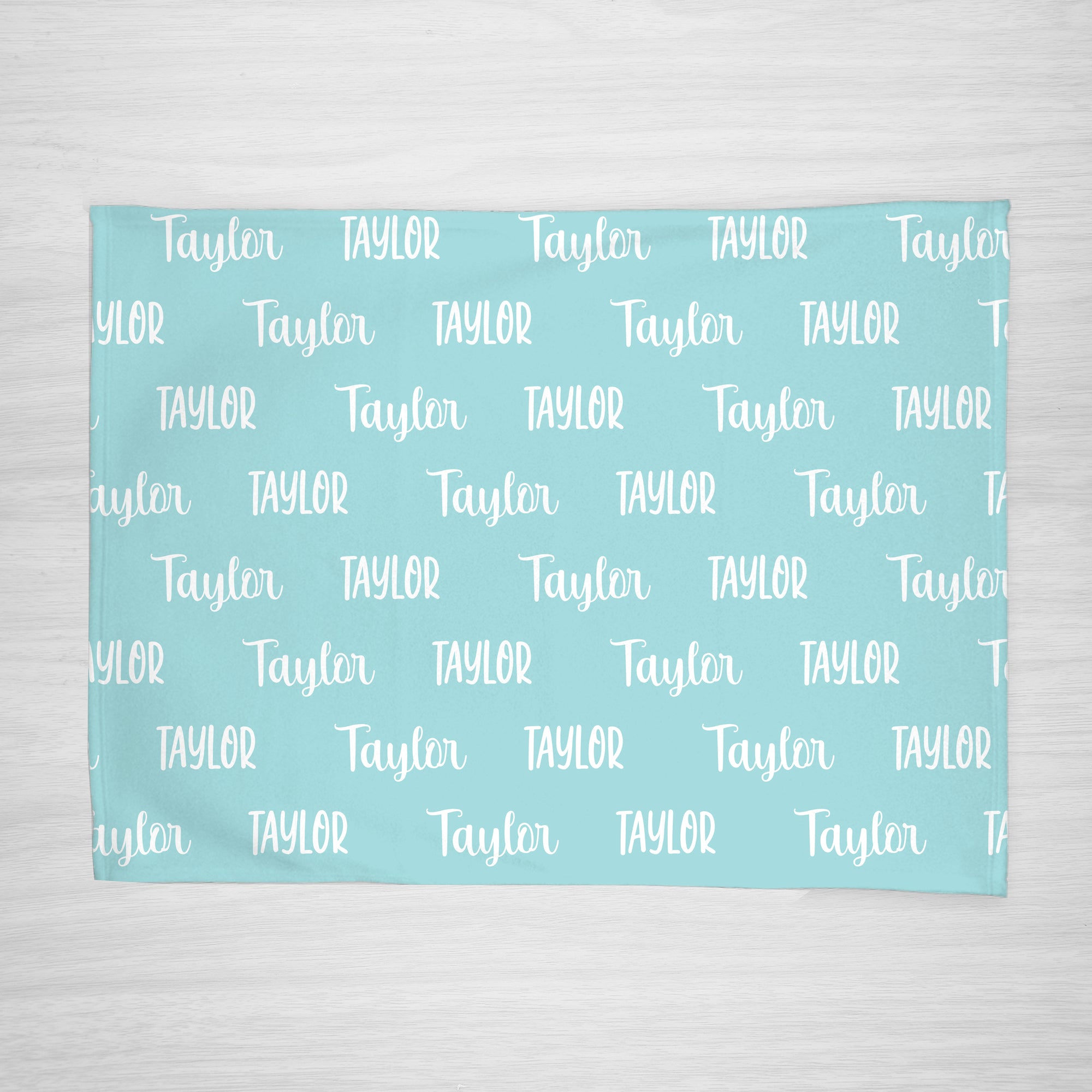 Classic Name Personalized Blanket, choose your favorite background color, Pipsy.com