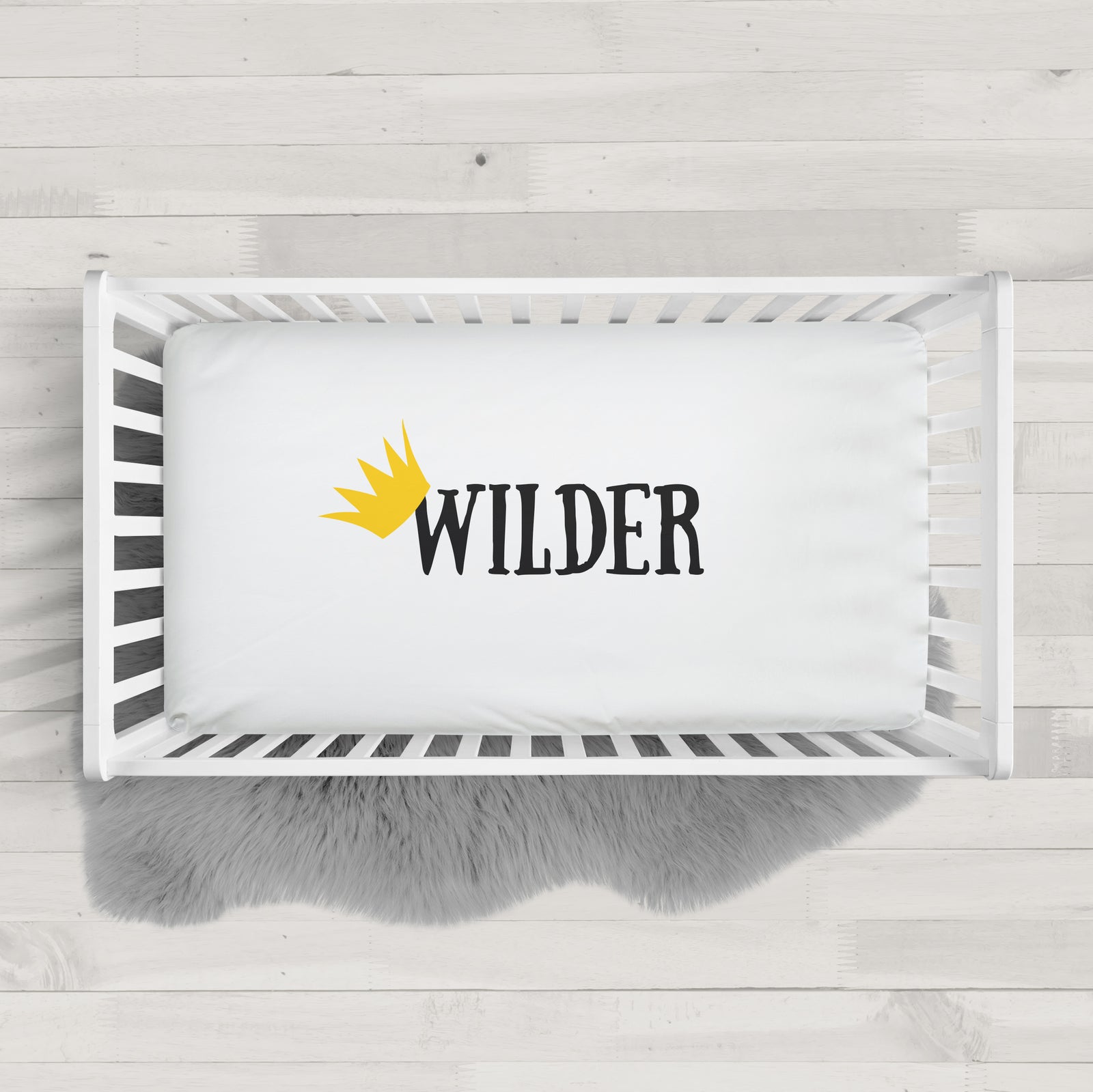 Personalized crown crib sheet | Wild One | Pipsy.com