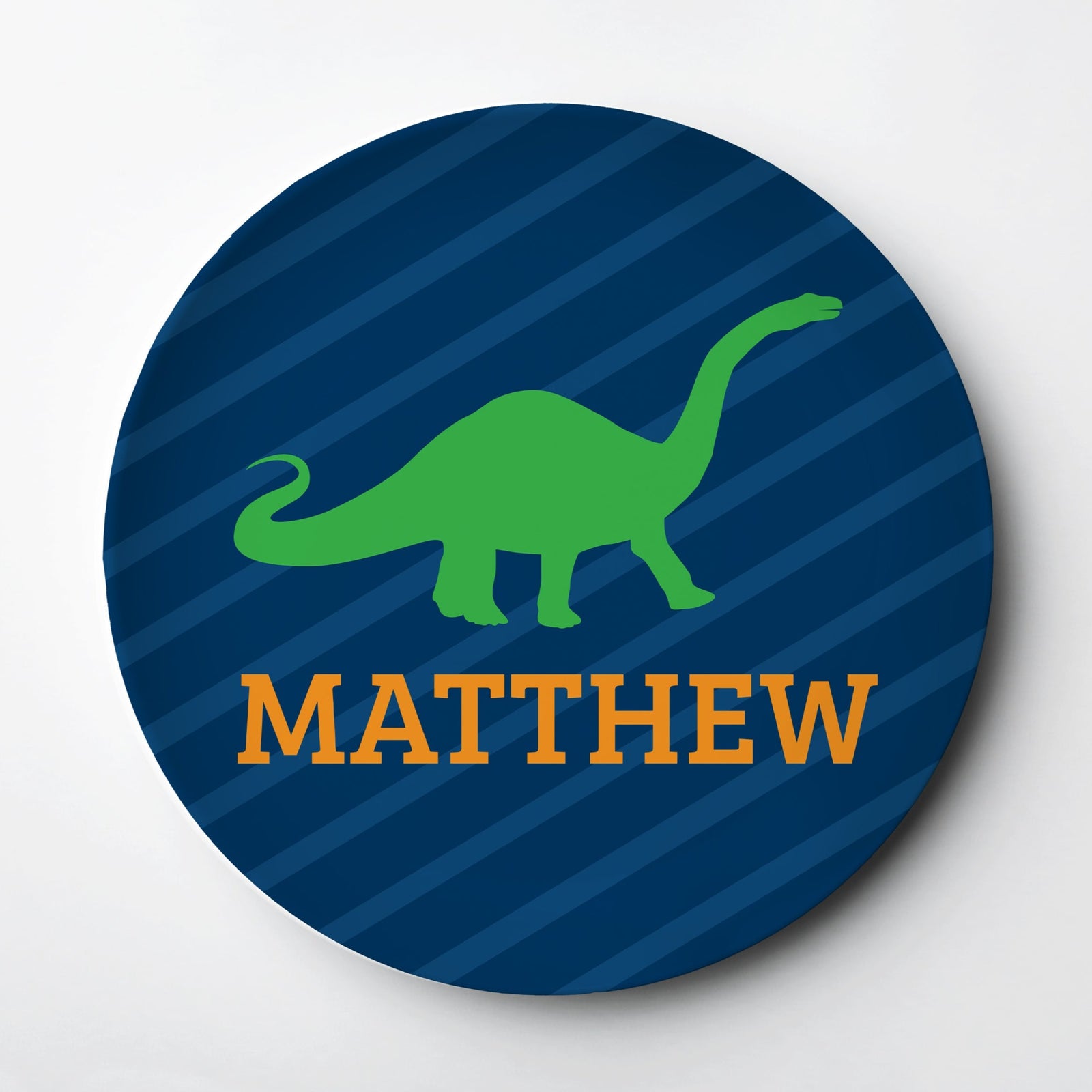 Personalized kids dinosaur plate, pipsy.com