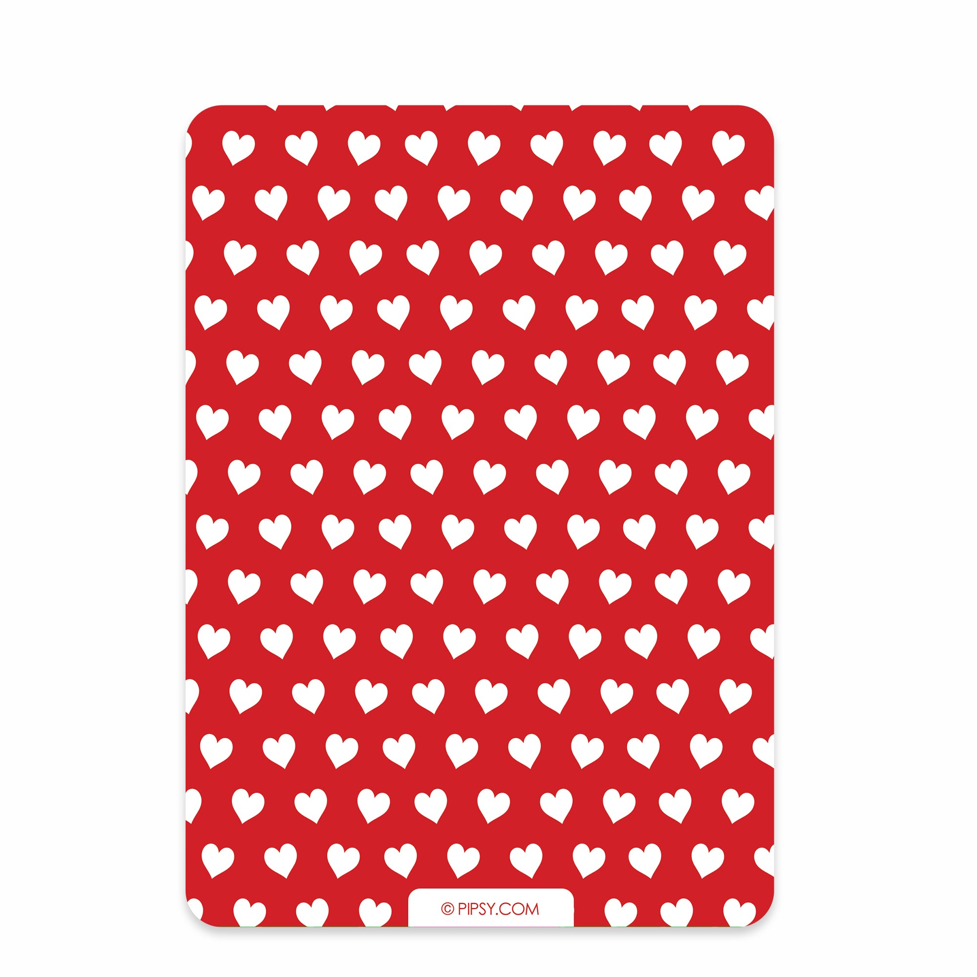 Valentine's Day Party Invitation, Elephant with Red Hearts, Printed on Heavy Cardstock, from Pipsy.com, back