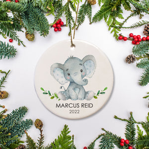 Watercolor elephant blue polka dot ears | Pipsy.com