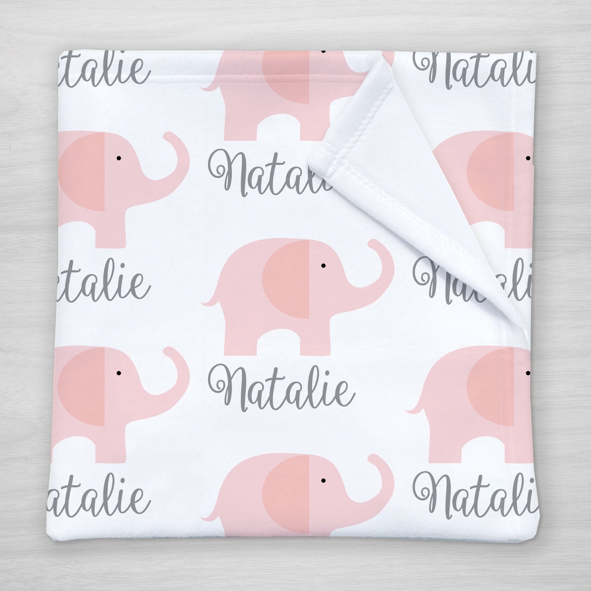 Elephant Personalized Name Blanket from Pipsy.com