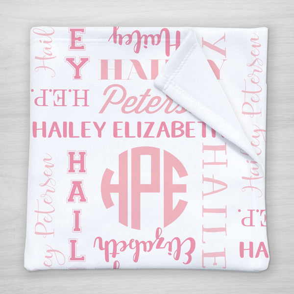 Monogrammed baby online blankets