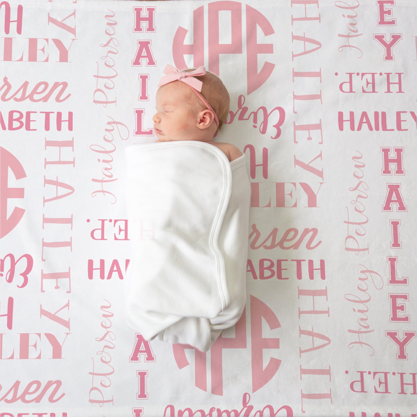 Baby Girl Monogram and name personalized blanket, choose your colors, fabric, and size