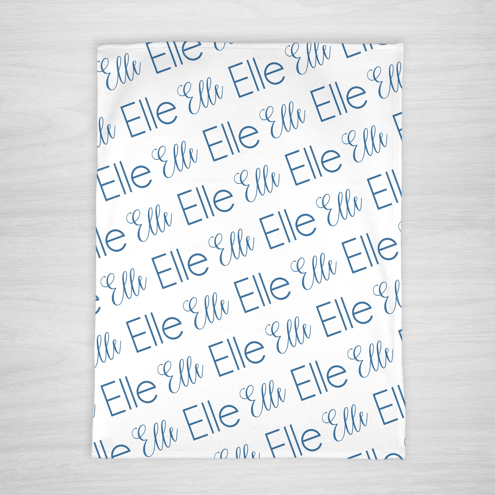 Personalized girl name blanket, choose your own text color, super soft fleece, permanent print