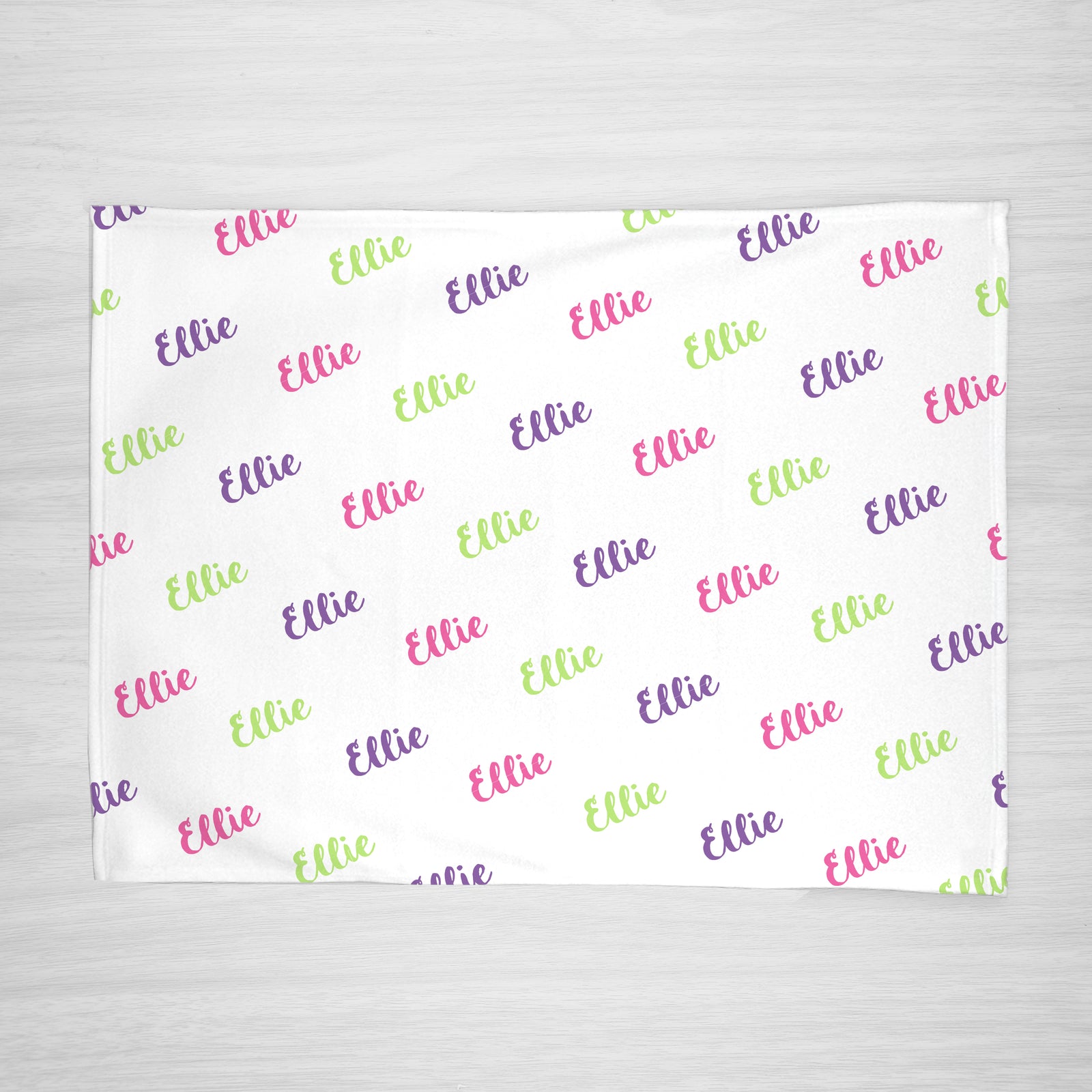 Cursive Name Blanket, Super soft fleece, choose any 3 colors for the text