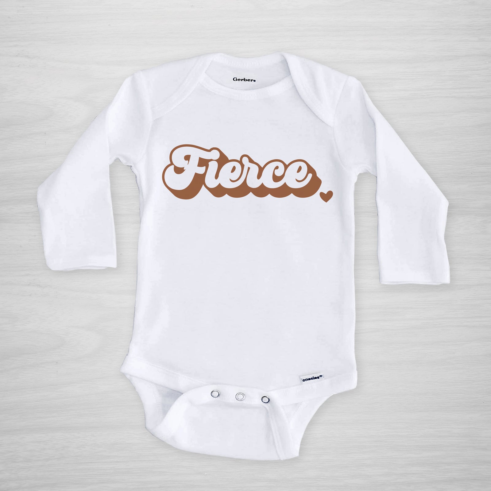 Fierce Retro Onesie, Unisex for a boy or girl, short sleeved
