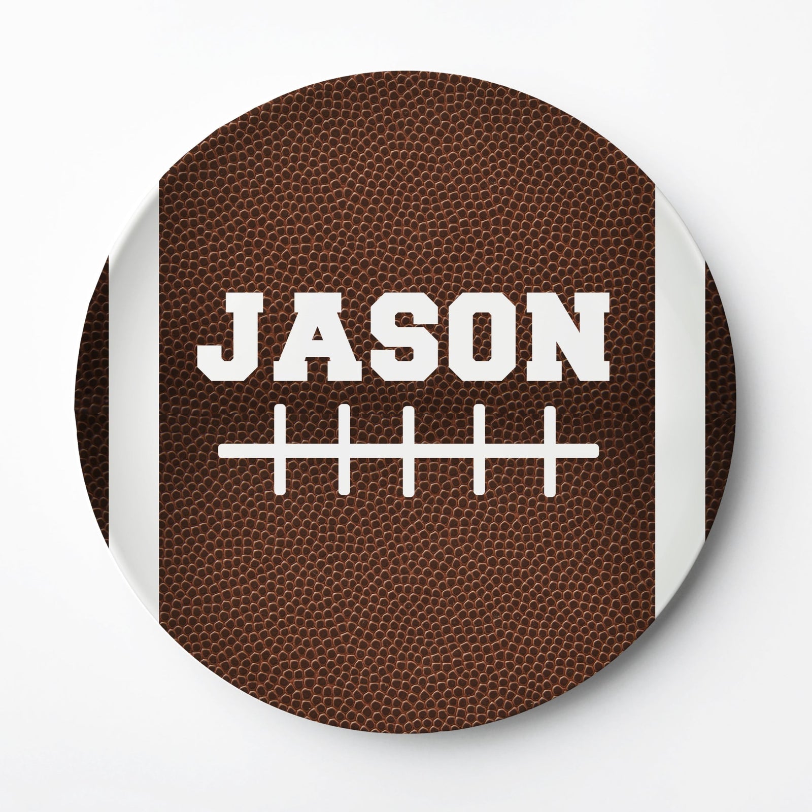 Football hard plastic ThermoSāf® kids plate, pipsy.com