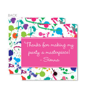 Art Splatter Party Cardstock Gift Tag | Swanky Press | Pink