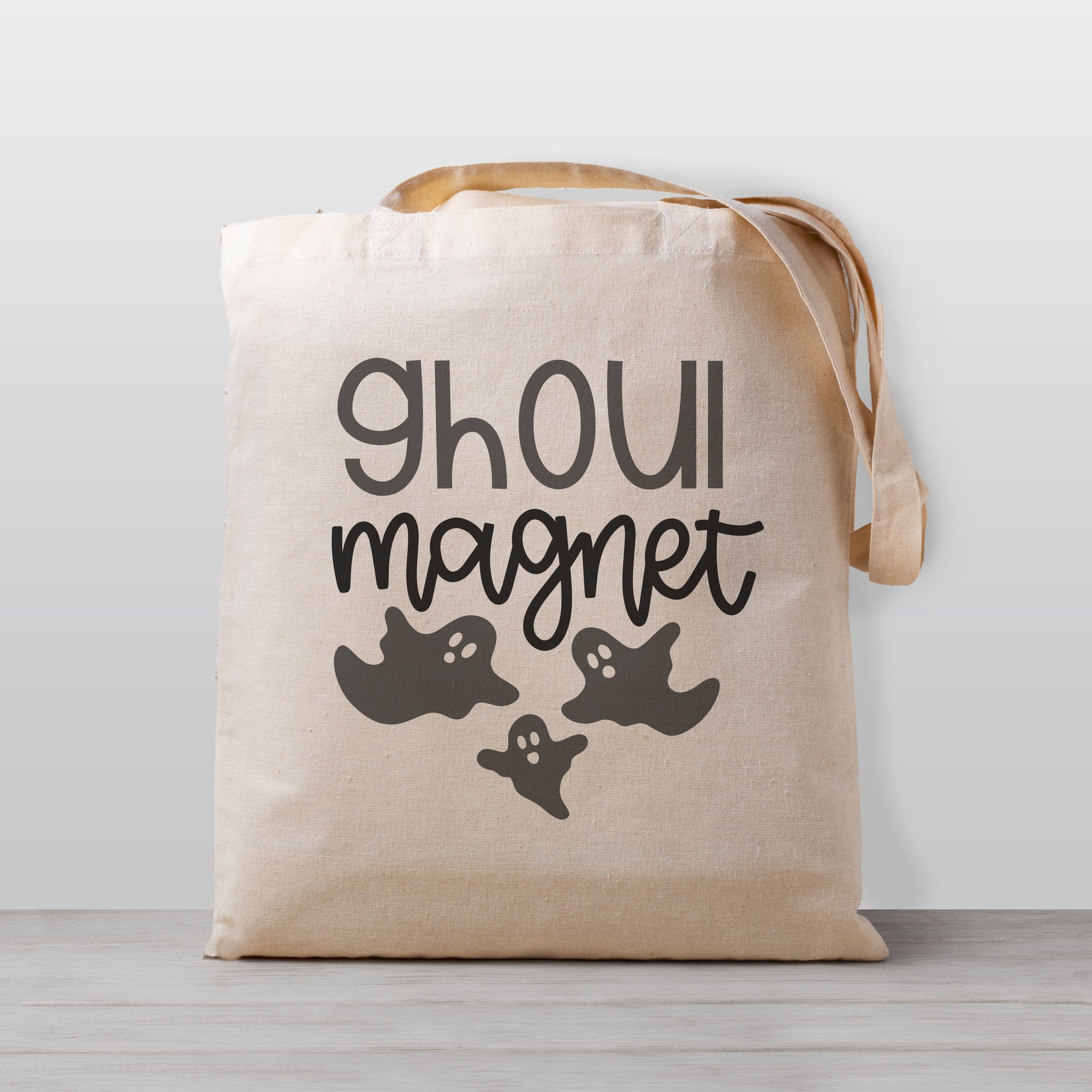 Ghoul Magnet Halloween Trick or Treat Tote Bag, 100% natural cotton canvas