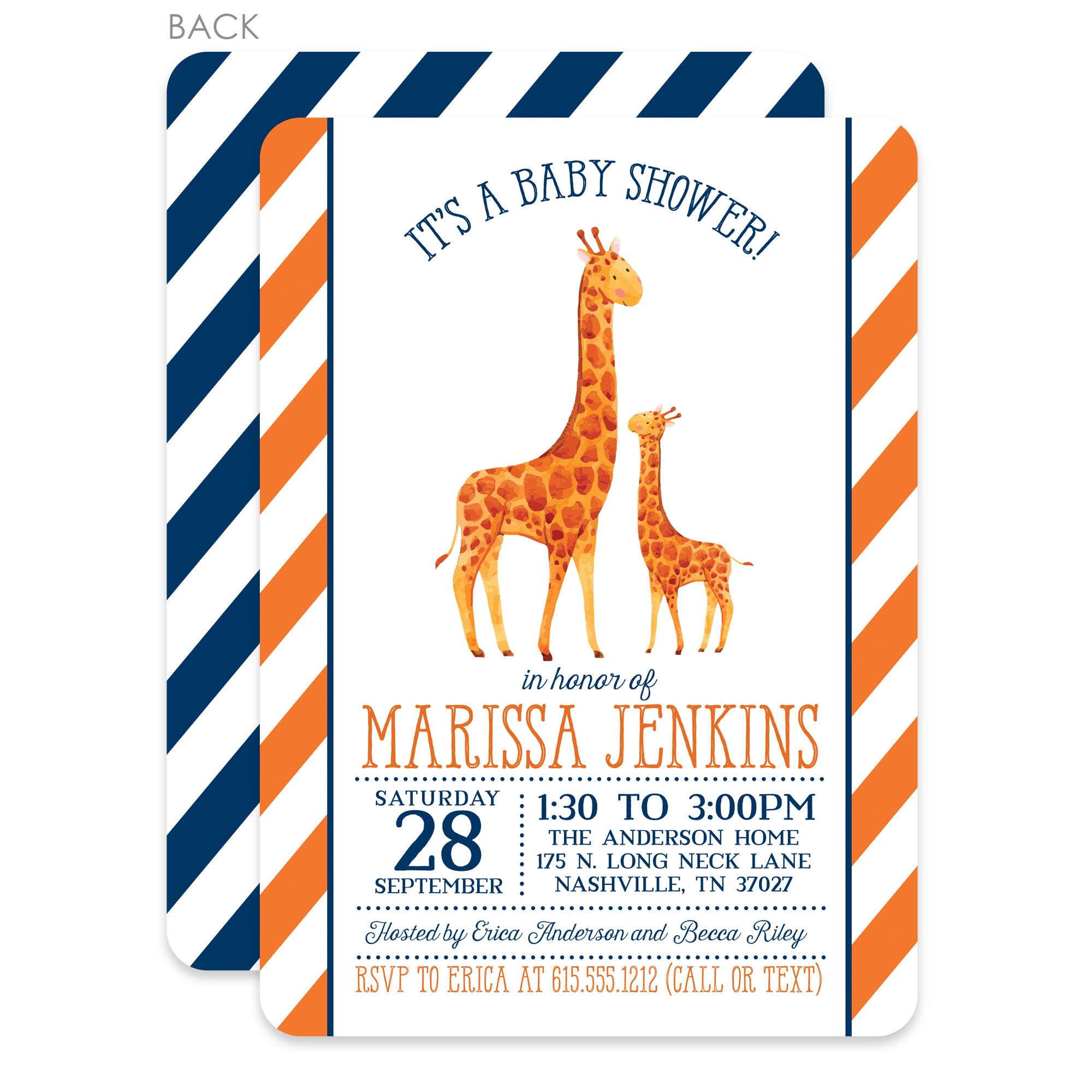 Giraffe Baby Shower Invitation | Pipsy.com | main image