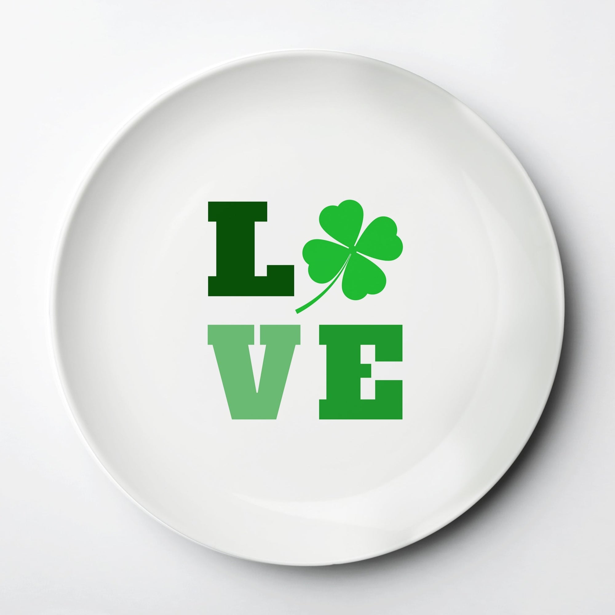 St. Patrick's Day Love ThermoSāf® kids reusable plate, microwave, dishwasher and oven safe.  Made in the USA, Pipsy.com