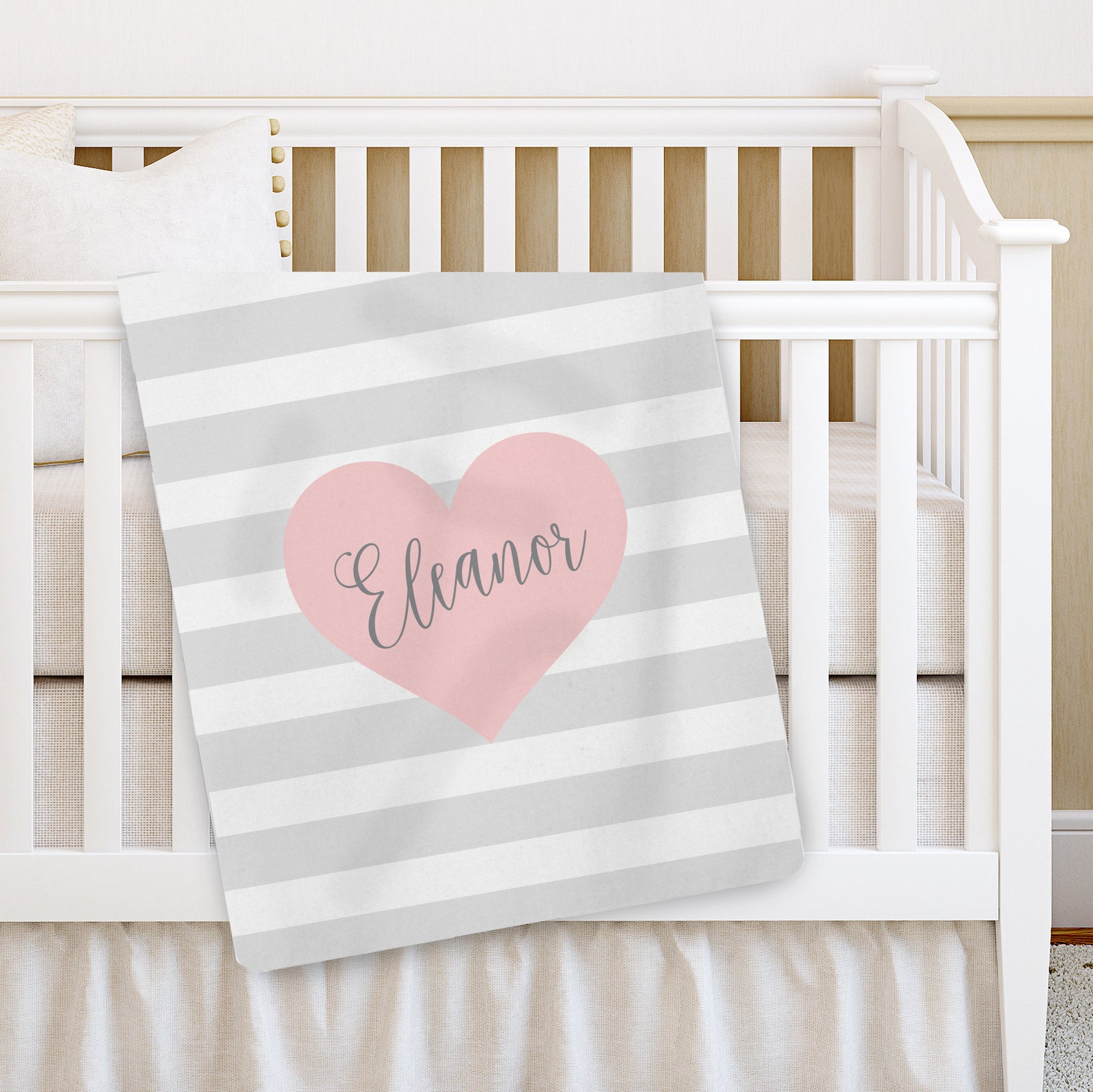 Personalized Name Blanket with simple heart | Pipsy.com