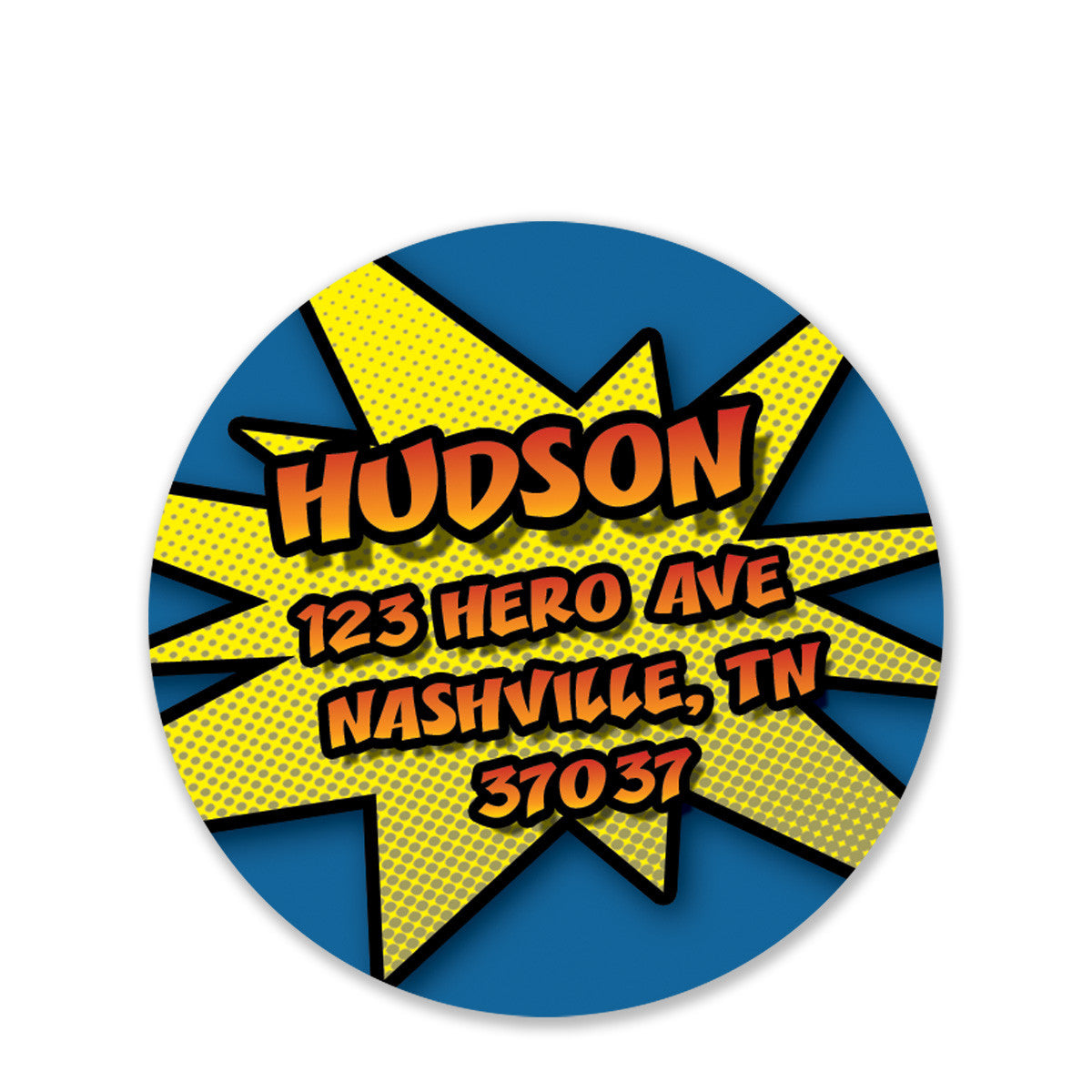 Superhero Return Address Stickers