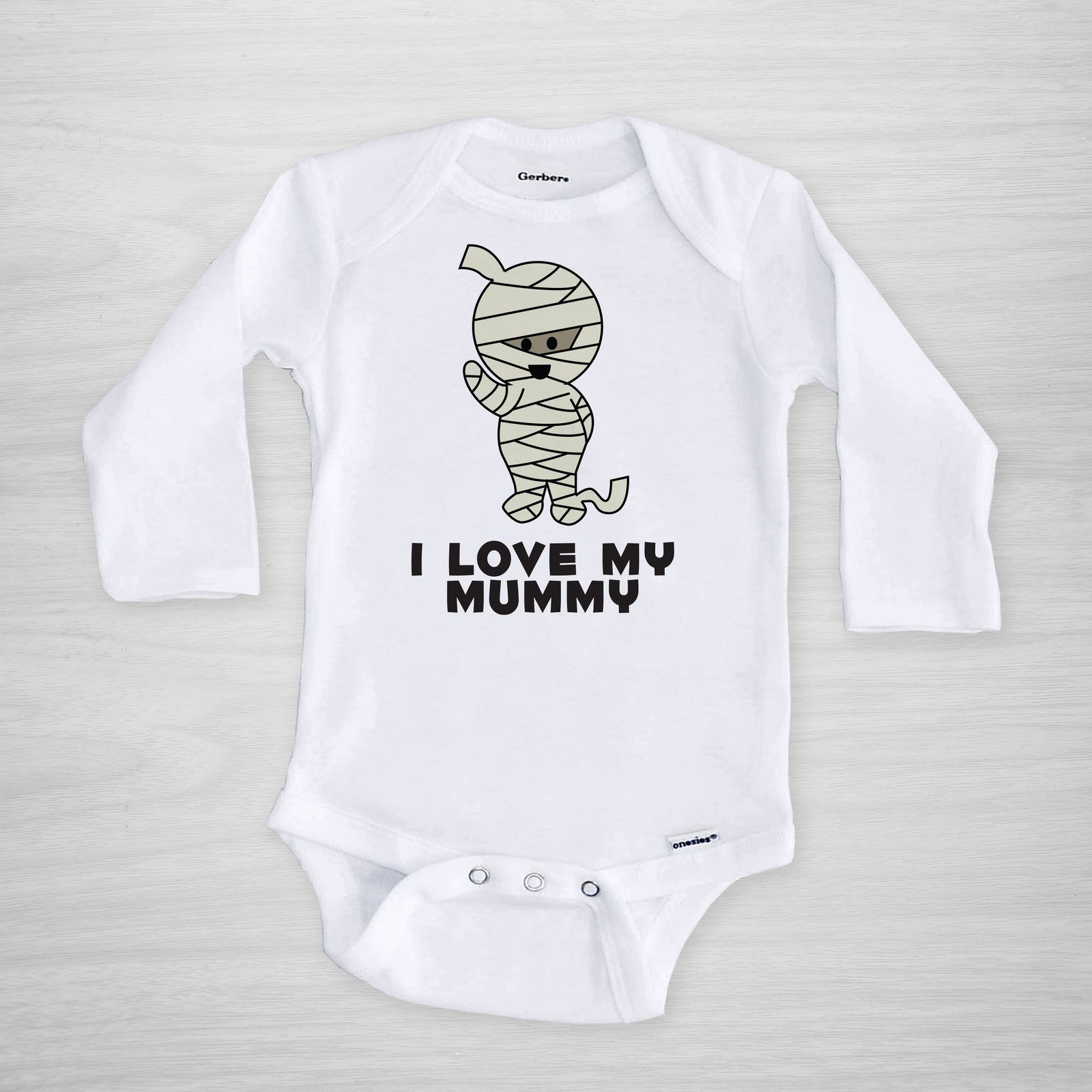 I love my Mummy Halloween Onesie, long sleeved