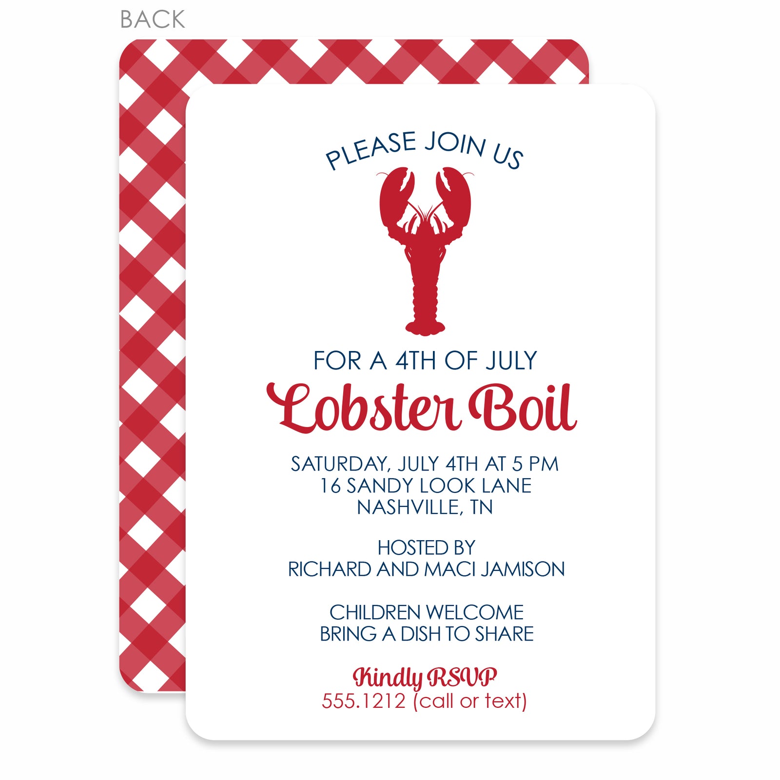 Lobster Boil 4th of July Party Invitation, PIPSY.COM